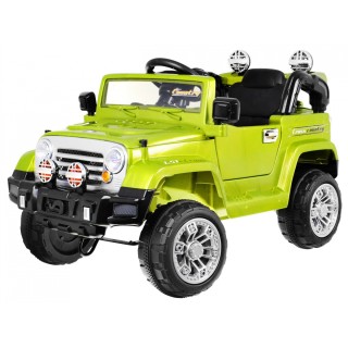 JJ Bateriově napájené off-road auto děti zelené dálkové úložiště Light Audio