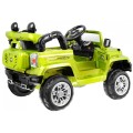 JJ Bateriově napájené off-road auto děti zelené dálkové úložiště Light Audio