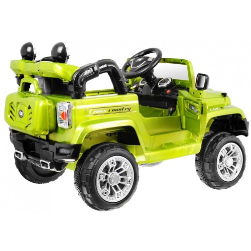 JJ Bateriově napájené off-road auto děti zelené dálkové úložiště Light Audio