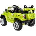 JJ Bateriově napájené off-road auto děti zelené dálkové úložiště Light Audio