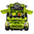 JJ Bateriově napájené off-road auto děti zelené dálkové úložiště Light Audio