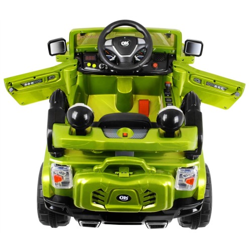 JJ Bateriově napájené off-road auto děti zelené dálkové úložiště Light Audio