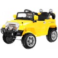 Terénní auto JJ s baterií pro děti žlutý + Remote + Storage + Light + Audio