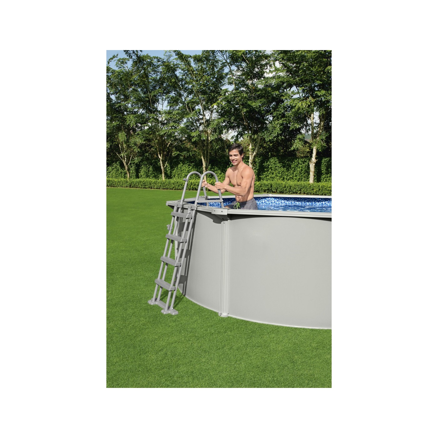 Panelový bazén HYDRIUM 360x120 kulatý 12 stop BESTWAY 8v1 + pískové čerpadlo