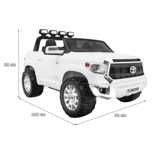 Toyota Tundra XXL dětský bílý dálkový ovladač kufr LED audio EVA pomalý start