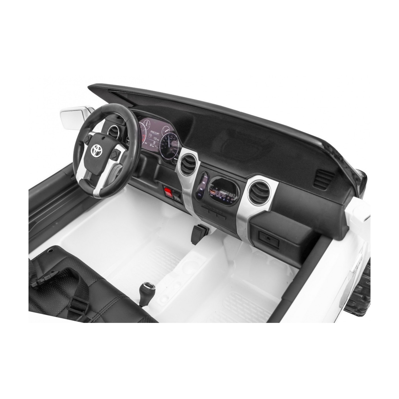 Toyota Tundra XXL dětský bílý dálkový ovladač kufr LED audio EVA pomalý start