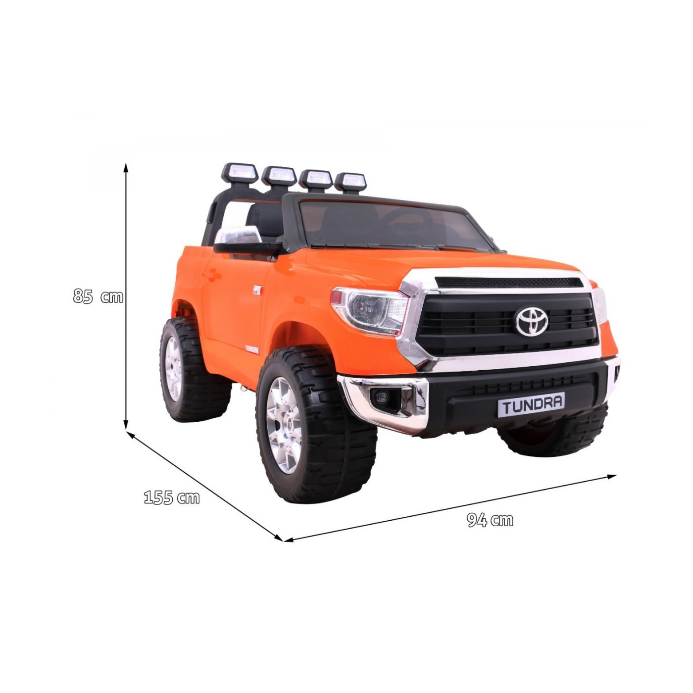 Toyota Tundra XXL Děti Oranžový Dálkový Kufr LED Audio EVA Pomalý Start