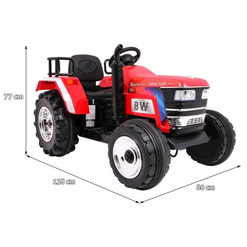 Blazin BW Bateriově napájený traktor Červený Dálkový Pomalý Start Světelné Zvuky