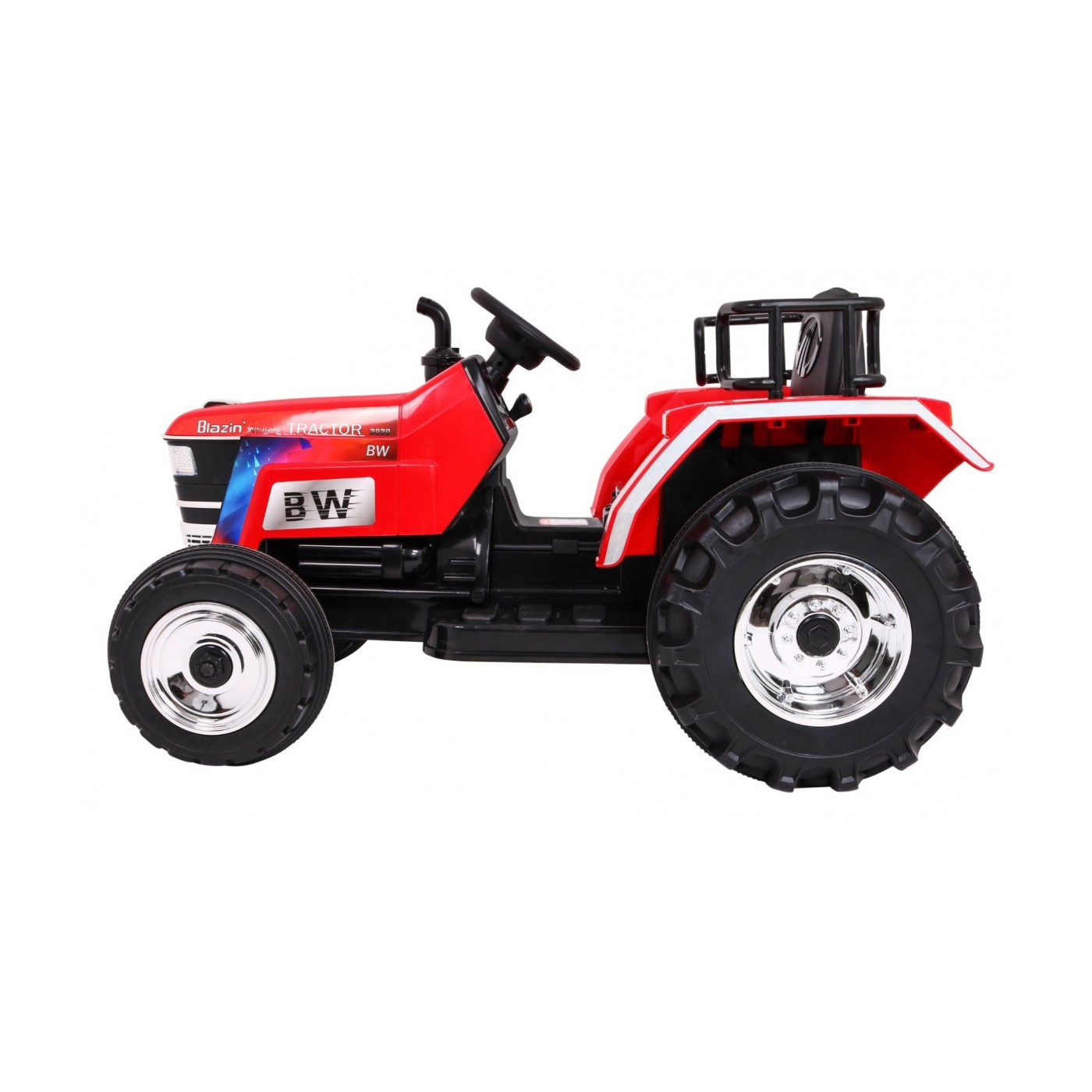 Blazin BW Bateriově napájený traktor Červený Dálkový Pomalý Start Světelné Zvuky