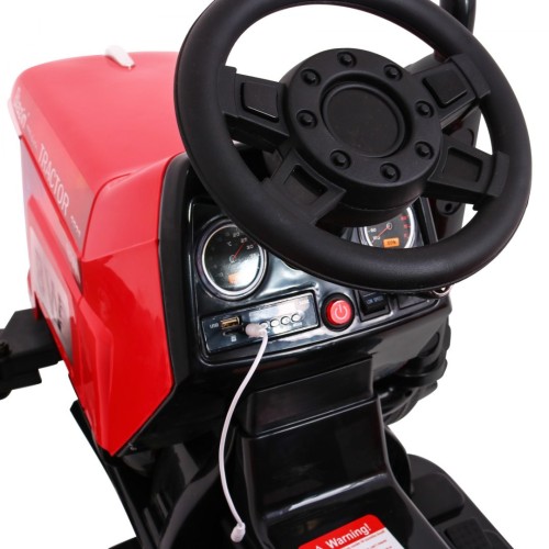 Blazin BW Bateriově napájený traktor Červený Dálkový Pomalý Start Světelné Zvuky