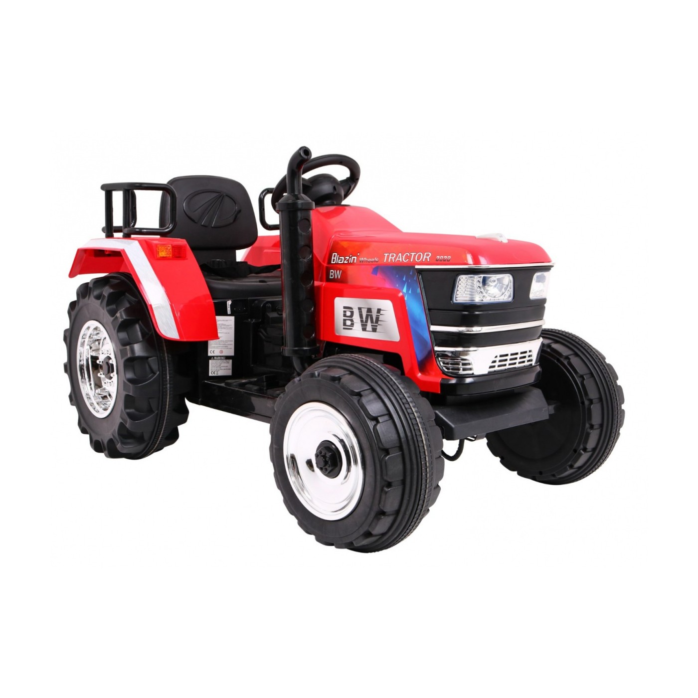 Blazin BW Bateriově napájený traktor Červený Dálkový Pomalý Start Světelné Zvuky