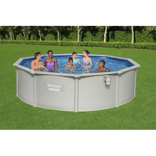 Panelový bazén HYDRIUM 460x120 kulatý 15 stop BESTWAY 8v1 + pískové čerpadlo