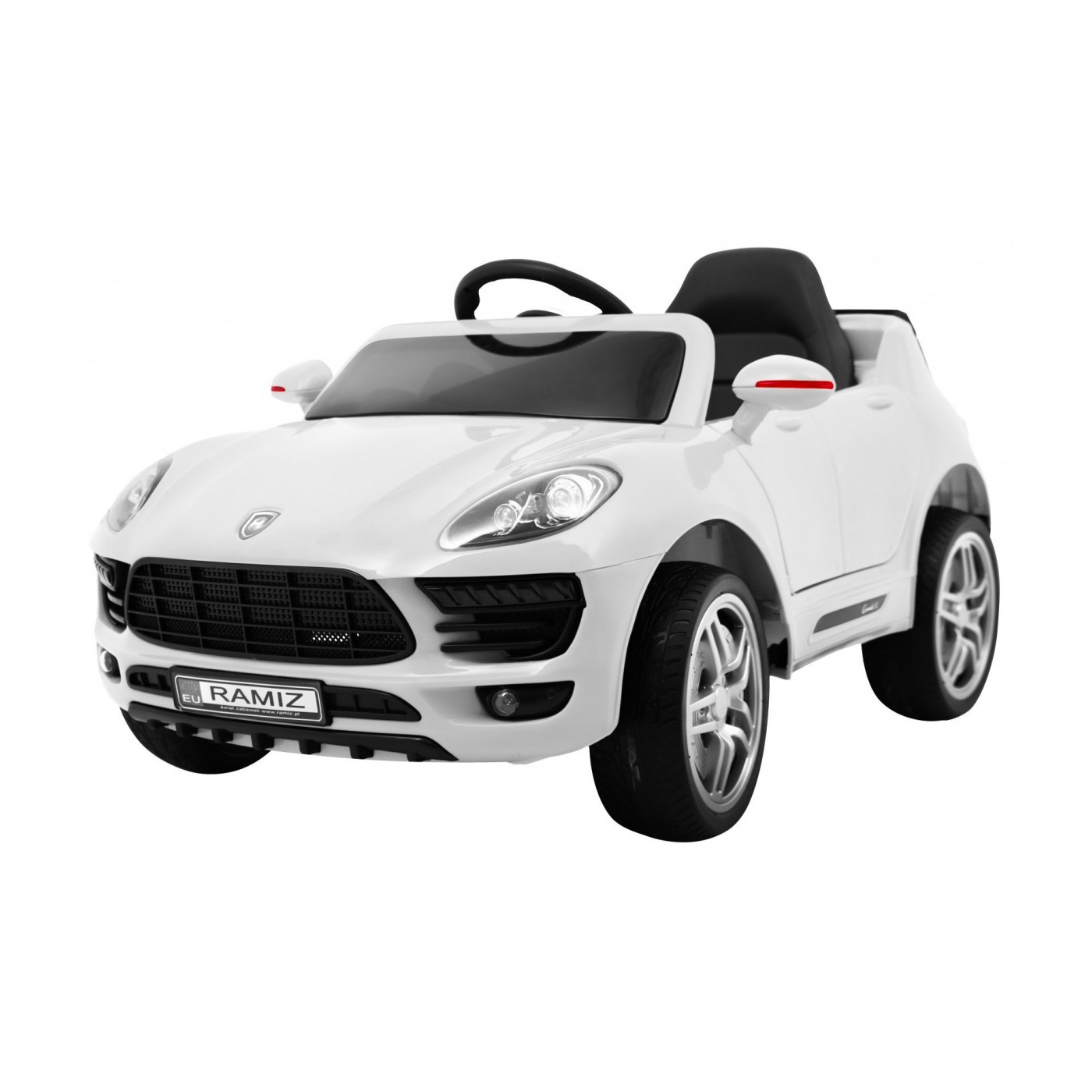 Autko Turbo-S na baterii pro děti bílá + dálkové ovládání + pomalý start + kola EVA + rádio MP3