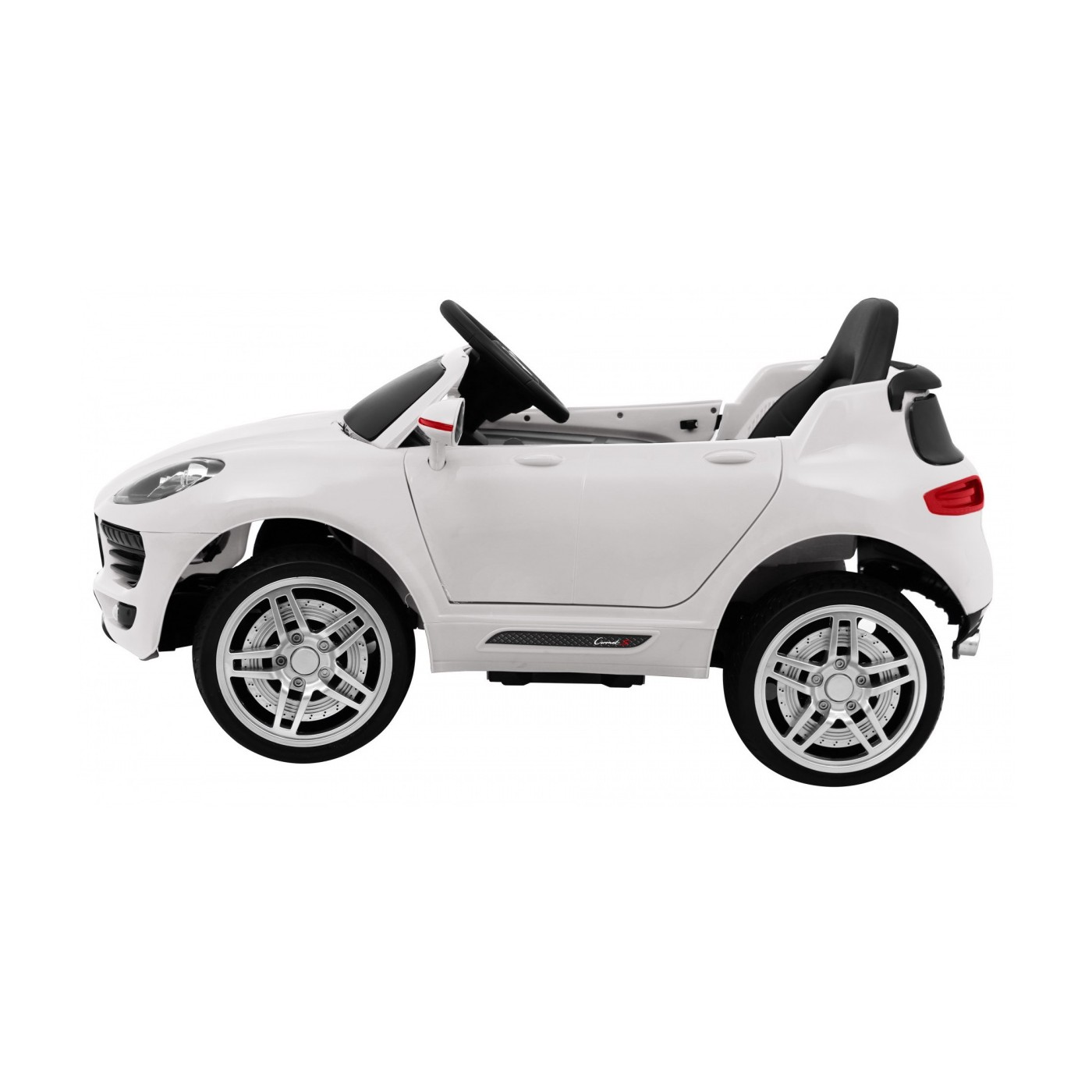 Autko Turbo-S na baterii pro děti bílá + dálkové ovládání + pomalý start + kola EVA + rádio MP3