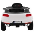 Autko Turbo-S na baterii pro děti bílá + dálkové ovládání + pomalý start + kola EVA + rádio MP3