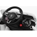 Autko Turbo-S na baterii pro děti bílá + dálkové ovládání + pomalý start + kola EVA + rádio MP3