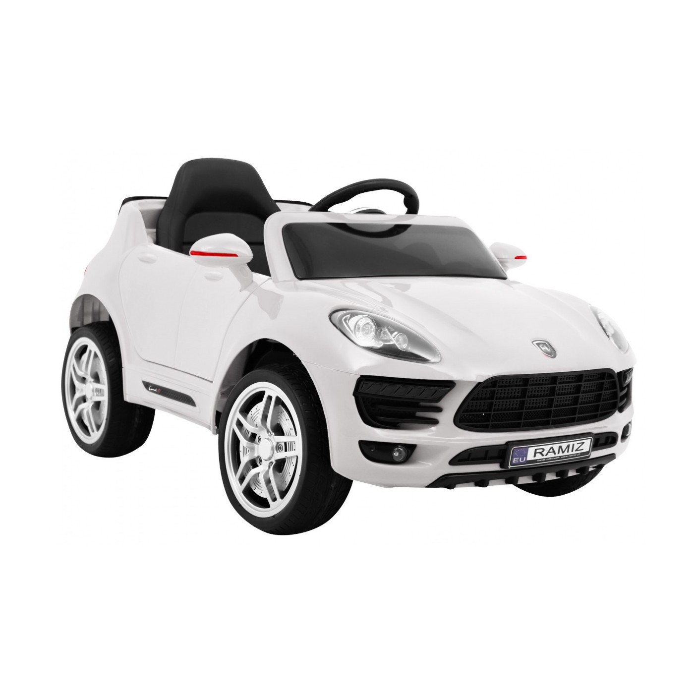 Autko Turbo-S na baterii pro děti bílá + dálkové ovládání + pomalý start + kola EVA + rádio MP3
