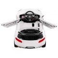 Autko Turbo-S na baterii pro děti bílá + dálkové ovládání + pomalý start + kola EVA + rádio MP3