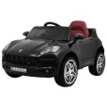 Autko Turbo-S na baterii pro děti černá + dálkové ovládání + pomalý start + kola EVA + rádio MP3