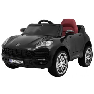Autko Turbo-S na baterii pro děti černá + dálkové ovládání + pomalý start + kola EVA + rádio MP3