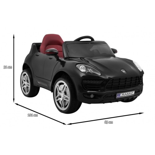 Autko Turbo-S na baterii pro děti černá + dálkové ovládání + pomalý start + kola EVA + rádio MP3