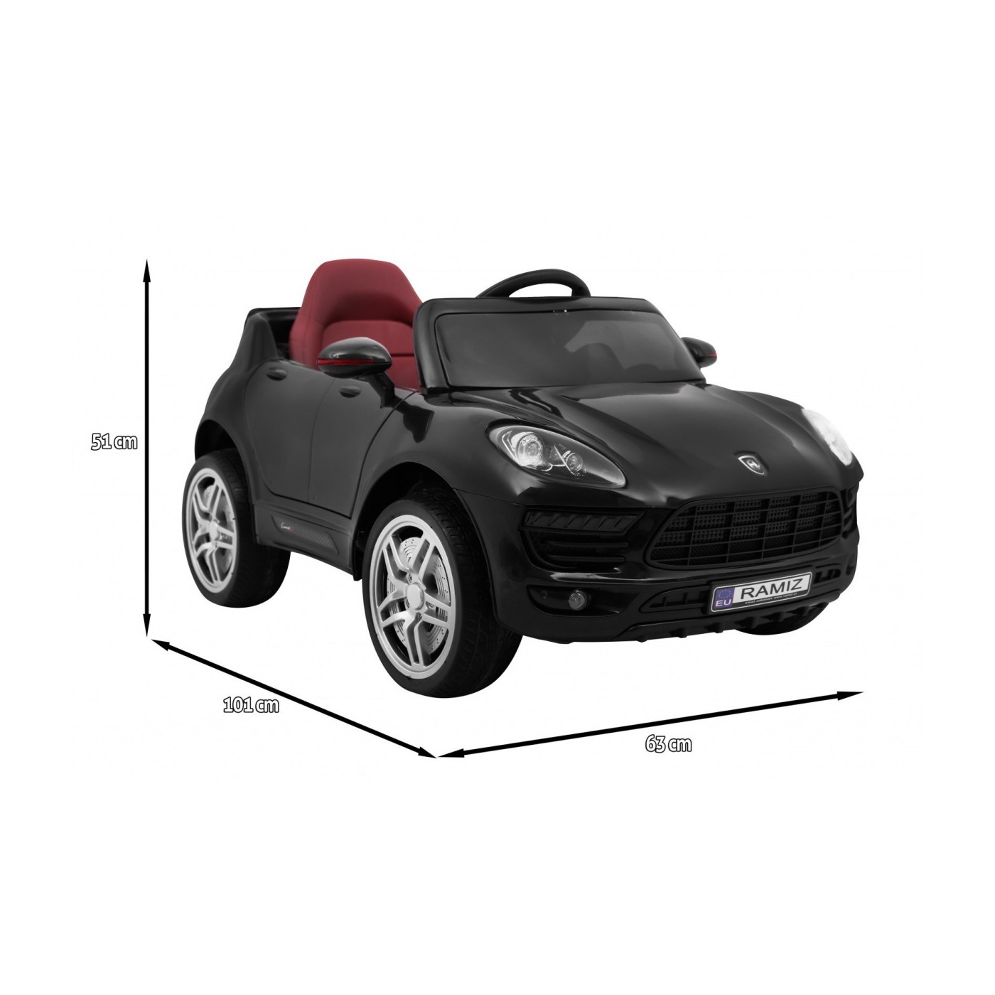 Autko Turbo-S na baterii pro děti černá + dálkové ovládání + pomalý start + kola EVA + rádio MP3