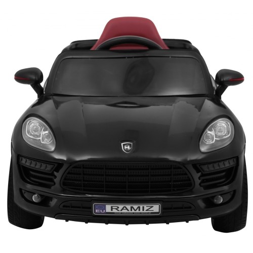 Autko Turbo-S na baterii pro děti černá + dálkové ovládání + pomalý start + kola EVA + rádio MP3