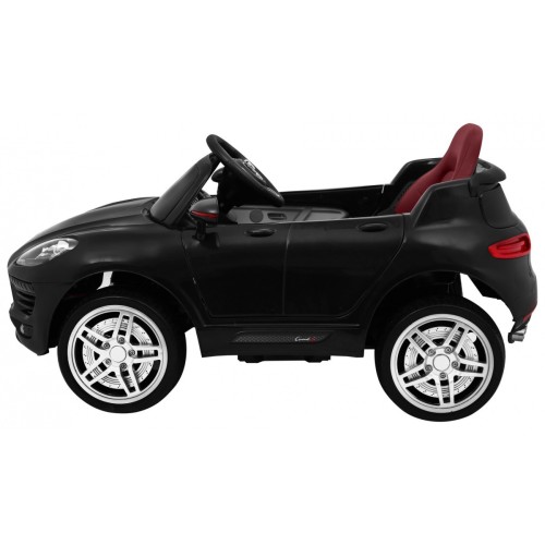 Autko Turbo-S na baterii pro děti černá + dálkové ovládání + pomalý start + kola EVA + rádio MP3