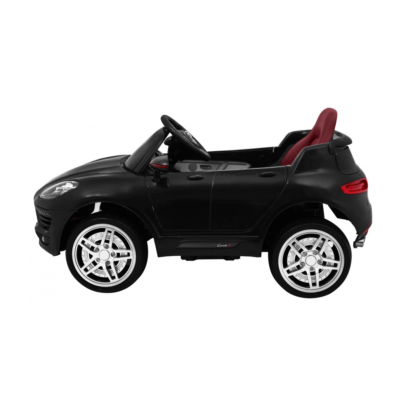 Autko Turbo-S na baterii pro děti černá + dálkové ovládání + pomalý start + kola EVA + rádio MP3