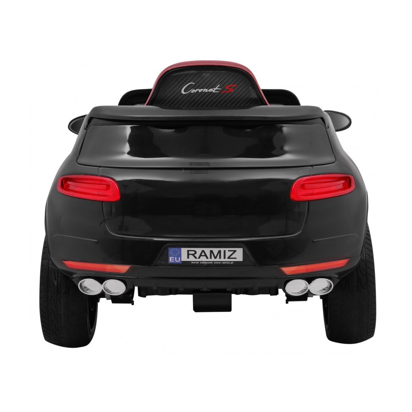 Autko Turbo-S na baterii pro děti černá + dálkové ovládání + pomalý start + kola EVA + rádio MP3