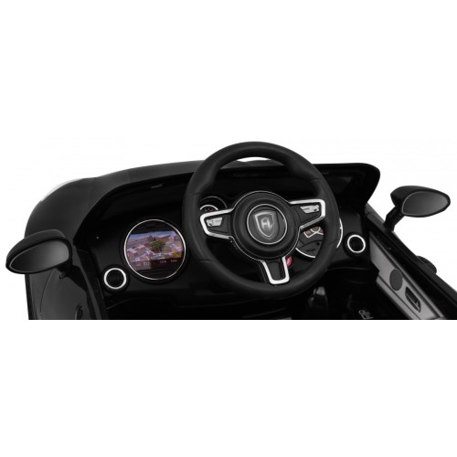Autko Turbo-S na baterii pro děti černá + dálkové ovládání + pomalý start + kola EVA + rádio MP3