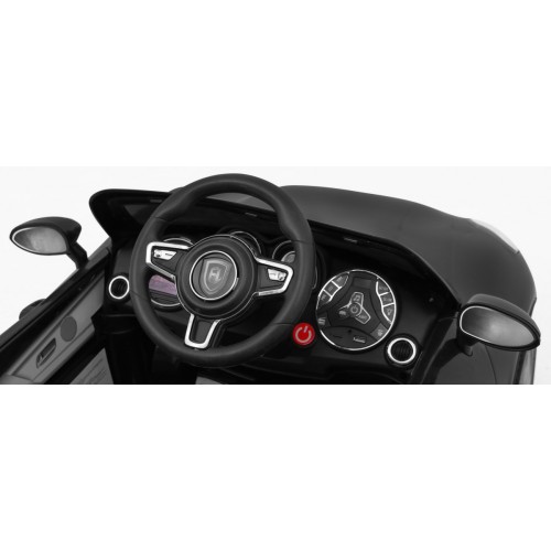 Autko Turbo-S na baterii pro děti černá + dálkové ovládání + pomalý start + kola EVA + rádio MP3