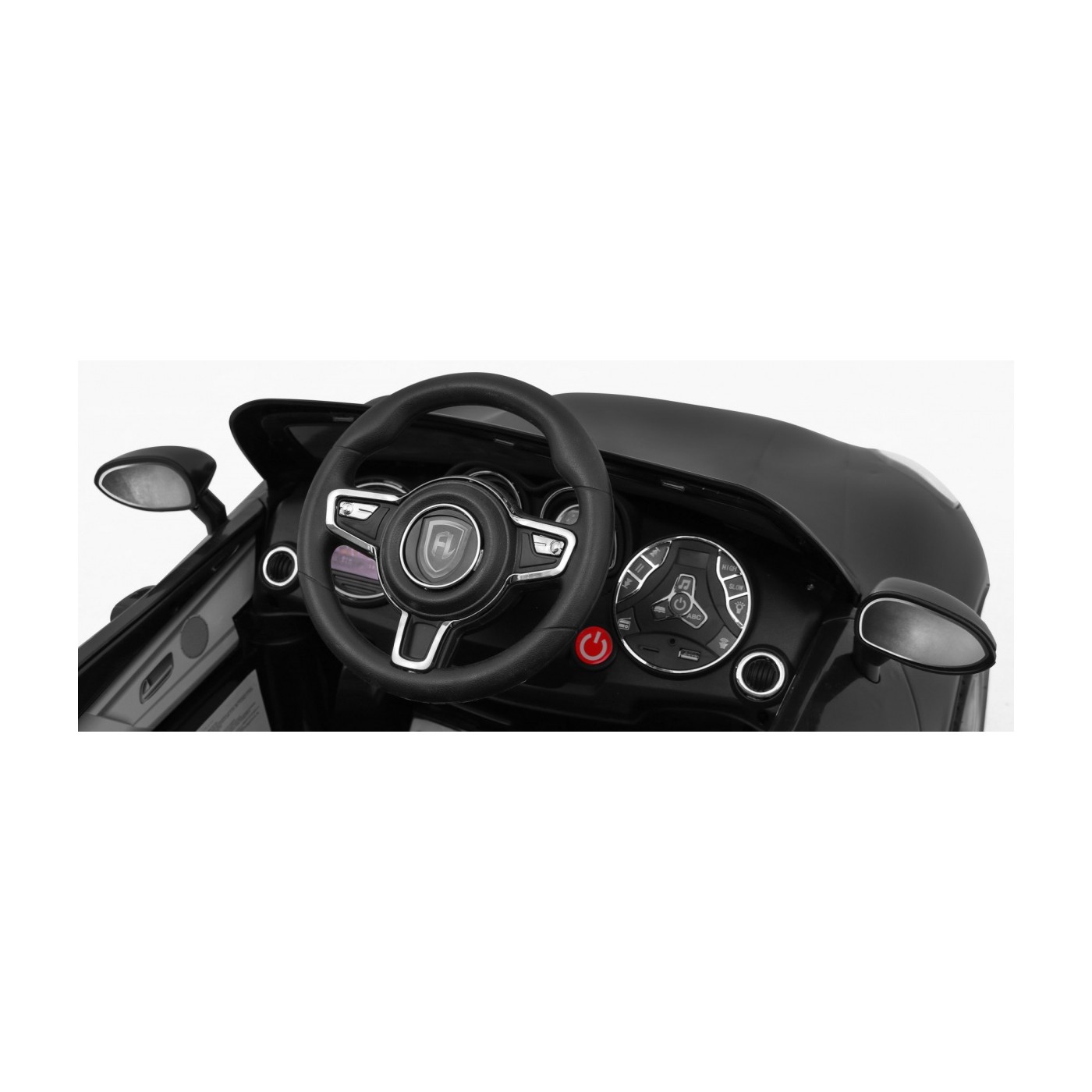 Autko Turbo-S na baterii pro děti černá + dálkové ovládání + pomalý start + kola EVA + rádio MP3
