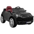 Autko Turbo-S na baterii pro děti černá + dálkové ovládání + pomalý start + kola EVA + rádio MP3