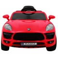 Autko Turbo-S na baterii pro děti červená + dálkový + pomalý start + kola EVA + rádio MP3