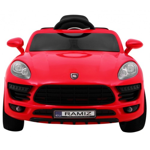 Autko Turbo-S na baterii pro děti červená + dálkový + pomalý start + kola EVA + rádio MP3