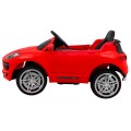 Autko Turbo-S na baterii pro děti červená + dálkový + pomalý start + kola EVA + rádio MP3