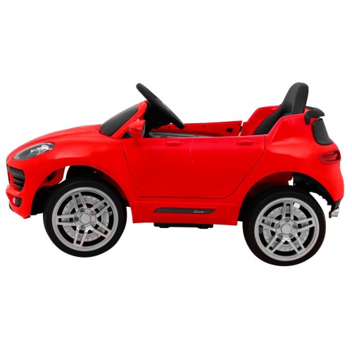 Autko Turbo-S na baterii pro děti červená + dálkový + pomalý start + kola EVA + rádio MP3