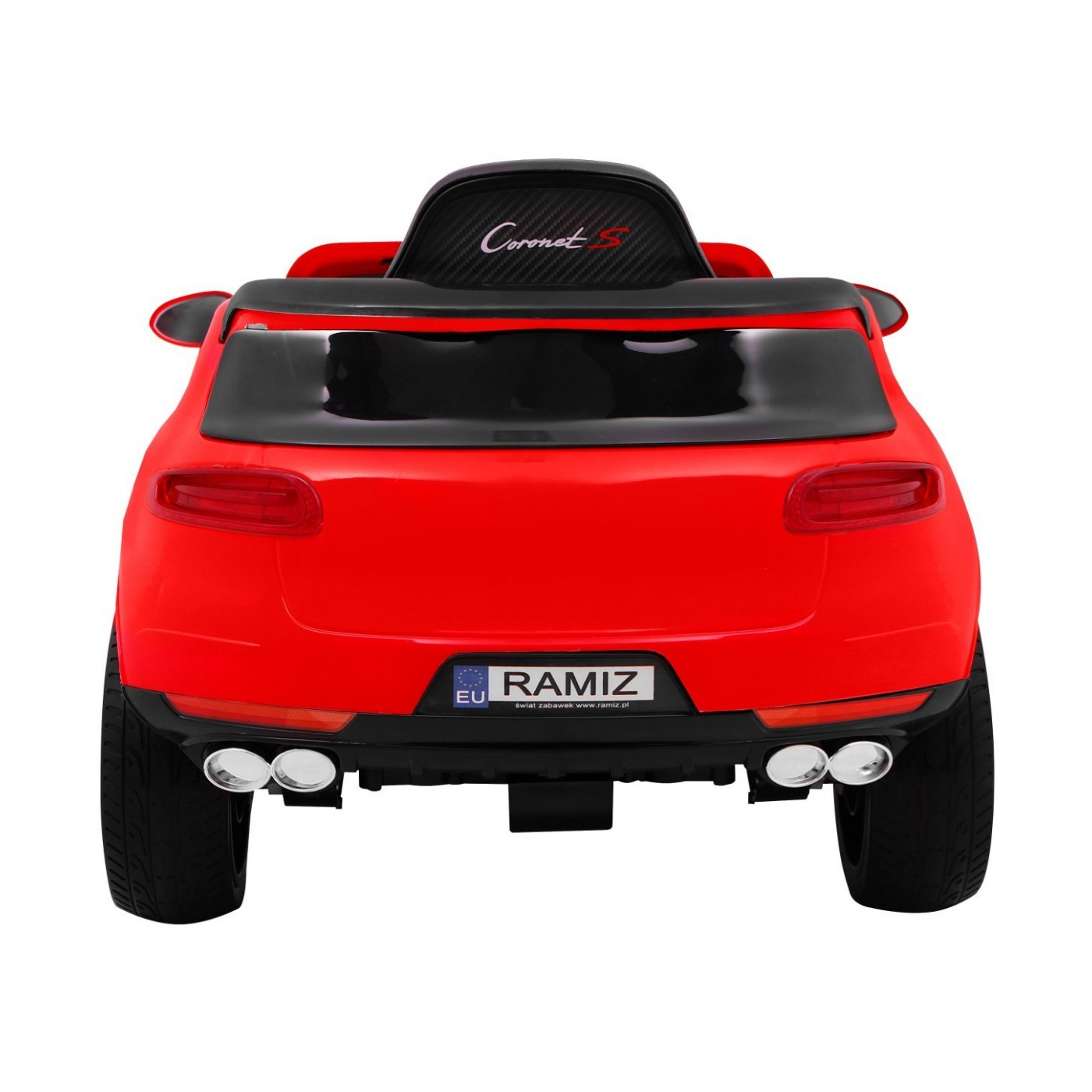 Autko Turbo-S na baterii pro děti červená + dálkový + pomalý start + kola EVA + rádio MP3