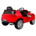 Autko Turbo-S na baterii pro děti červená + dálkový + pomalý start + kola EVA + rádio MP3