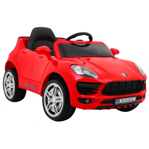 Autko Turbo-S na baterii pro děti červená + dálkový + pomalý start + kola EVA + rádio MP3