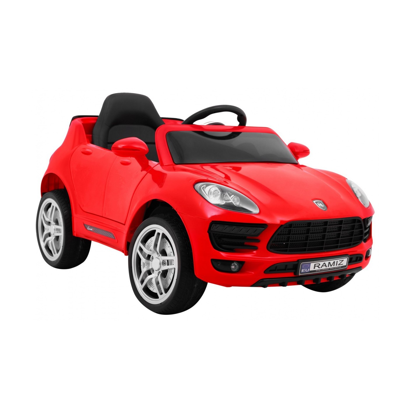 Autko Turbo-S na baterii pro děti červená + dálkový + pomalý start + kola EVA + rádio MP3