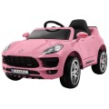 Auto Turbo-S na baterii pro děti Růžová + Dálkový + Pomalý Start + Kola EVA + Rádio MP3