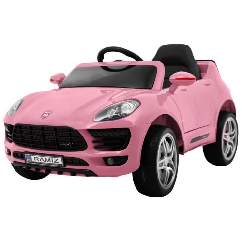 Auto Turbo-S na baterii pro děti Růžová + Dálkový + Pomalý Start + Kola EVA + Rádio MP3