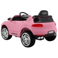 Auto Turbo-S na baterii pro děti Růžová + Dálkový + Pomalý Start + Kola EVA + Rádio MP3