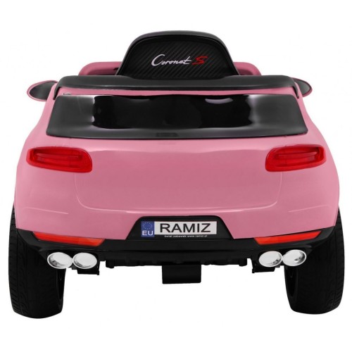 Auto Turbo-S na baterii pro děti Růžová + Dálkový + Pomalý Start + Kola EVA + Rádio MP3