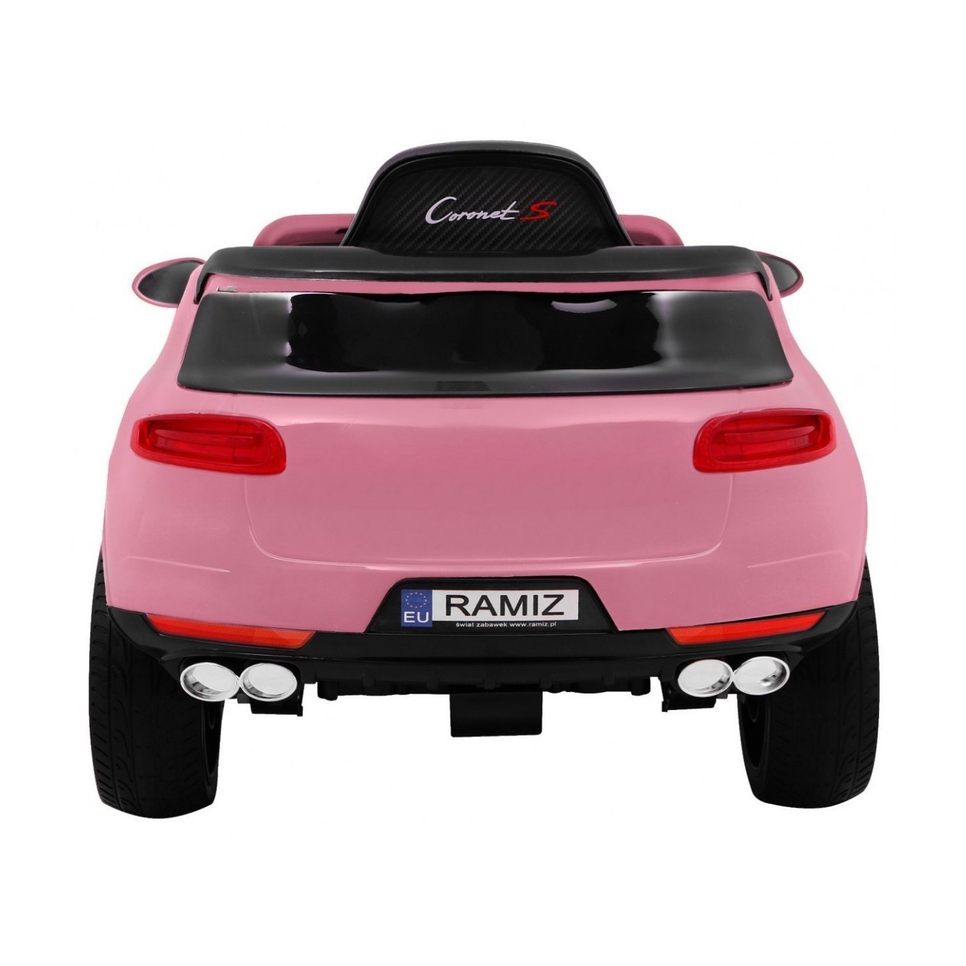 Auto Turbo-S na baterii pro děti Růžová + Dálkový + Pomalý Start + Kola EVA + Rádio MP3