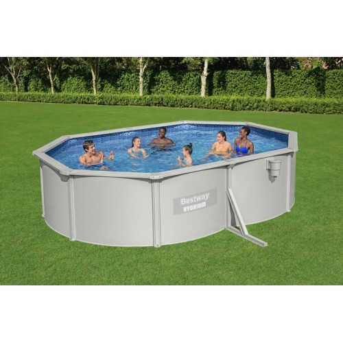 Panelový bazén HYDRIUM 500x360x120 oválný 16x12FT BESTWAY 8v1 + pískové čerpadlo