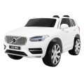 Dětská baterie Volvo XC90 bílá dálkový ovladač kufr EVA pomalý start rádio MP3 LED