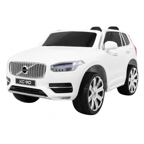Dětská baterie Volvo XC90 bílá dálkový ovladač kufr EVA pomalý start rádio MP3 LED